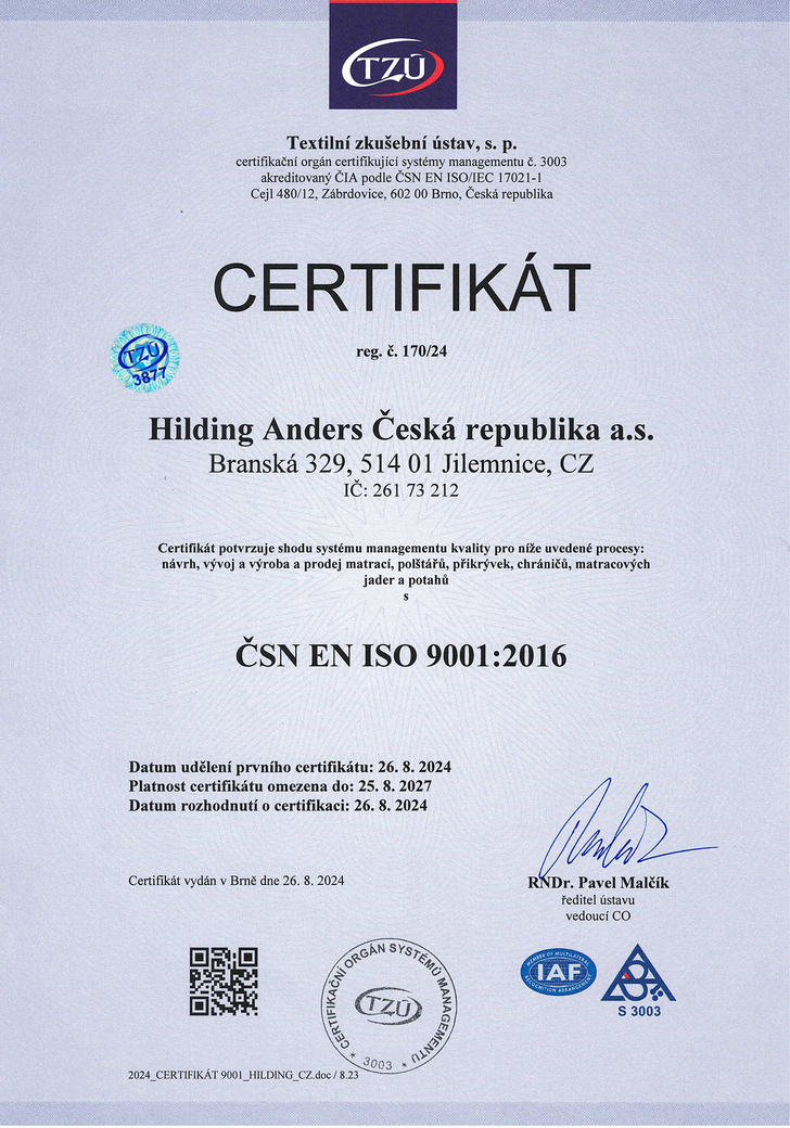 2024_CERTIFIKÁT 9001_HILDING_CZ